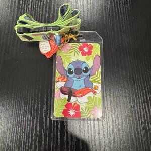 Loungefly Disney Stitch Sushi Lanyard with Cardholder NWT​
